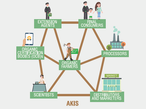 The illustration shows a stakeholder map as the result of the project.
